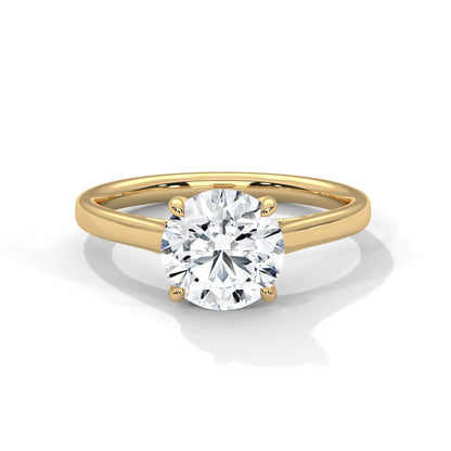 2.0ct Round Brilliant Cut Moissanite Solitaire Ring 925 Sterling Silver Classic Engagement Band