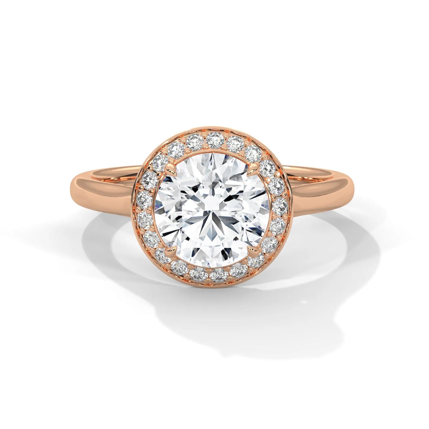 2.0ct round brilliant cut moissanite halo solitaire ring 925 sterling silver engagement band