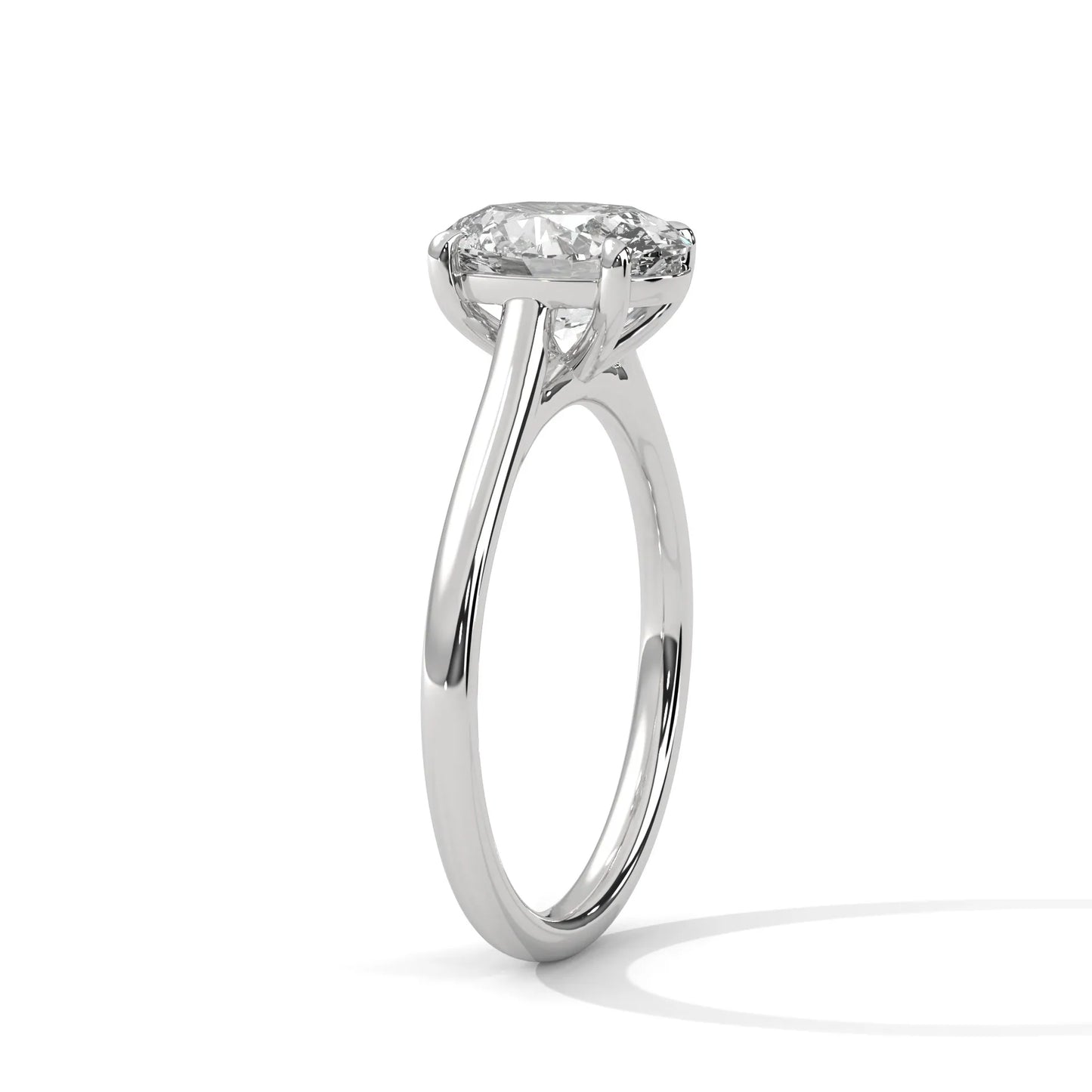 2.0ct oval cut moissanite solitaire ring 925 sterling silver classic engagement band