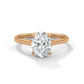 2.0ct Oval Cut Moissanite Solitaire Ring 925 Sterling Silver Classic Engagement Band