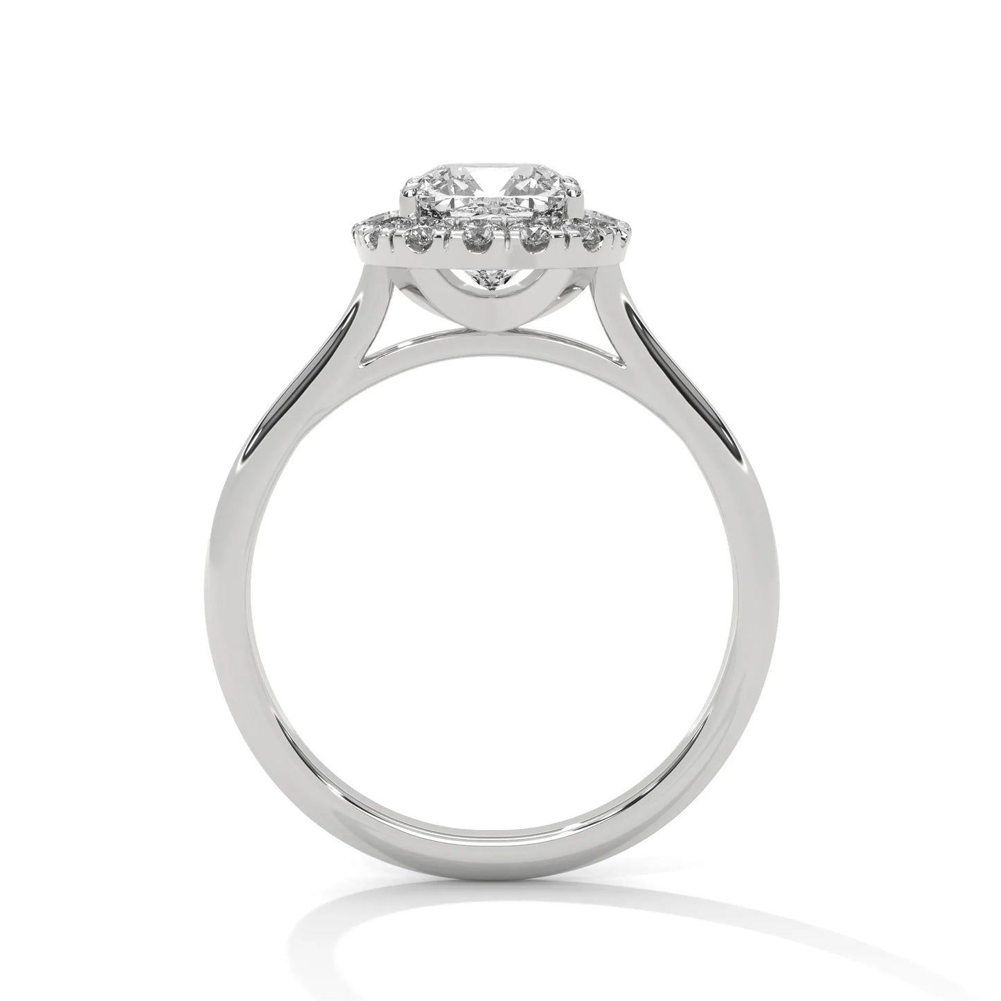 2.0ct cushion cut moissanite halo solitaire ring 925 sterling silver engagement band