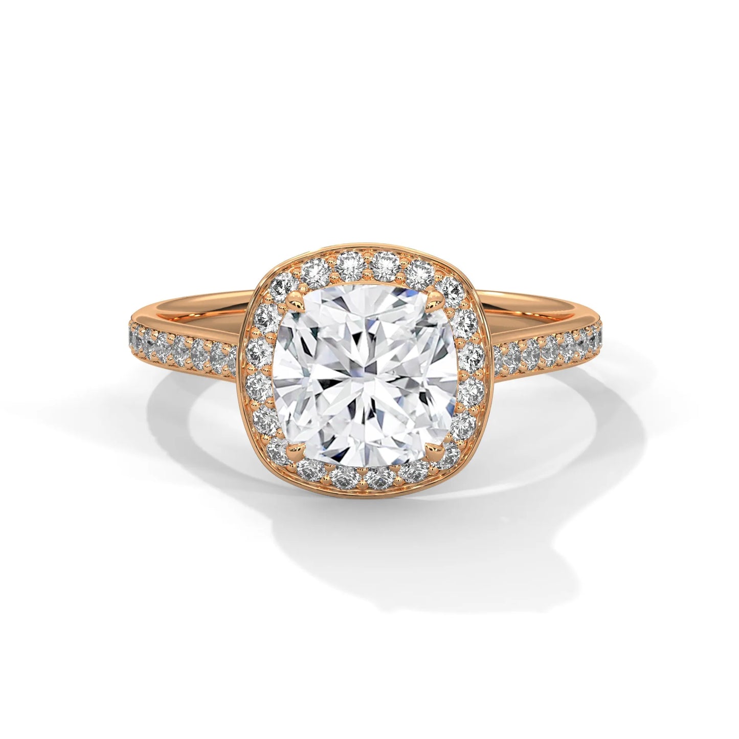 2.0ct cushion cut moissanite halo solitaire ring 925 sterling silver engagement band