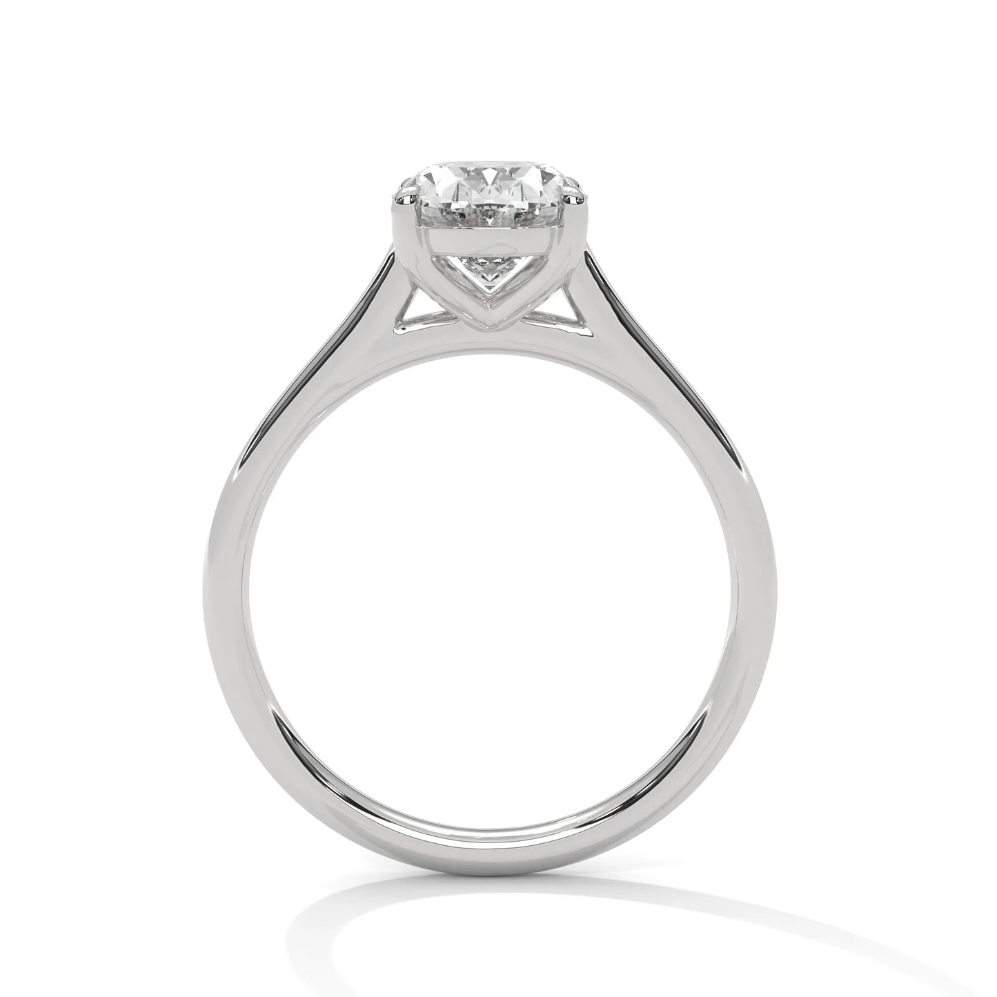 2.0ct oval cut moissanite solitaire ring 925 sterling silver classic engagement band
