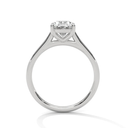 2.0ct Oval Cut Moissanite Solitaire Ring 925 Sterling Silver Classic Engagement Band