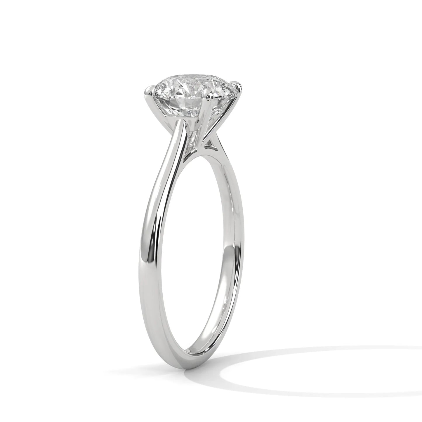 2.0ct round brilliant cut moissanite solitaire ring 925 sterling silver classic engagement band