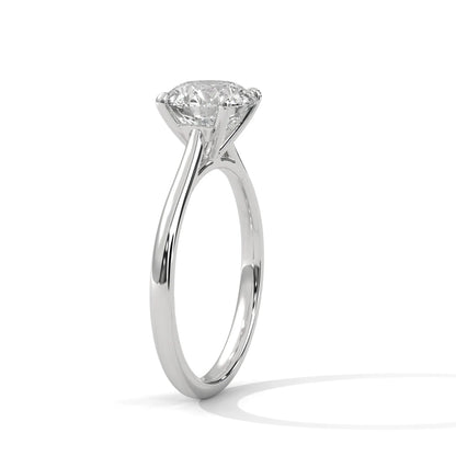 2.0ct Round Brilliant Cut Moissanite Solitaire Ring 925 Sterling Silver Classic Engagement Band