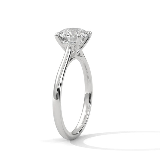 2.0ct Round Brilliant Cut Moissanite Solitaire Ring 925 Sterling Silver Classic Engagement Band