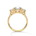 2.0ct Round Brilliant Cut Moissanite 3-Stone Engagement Ring 925 Sterling Silver