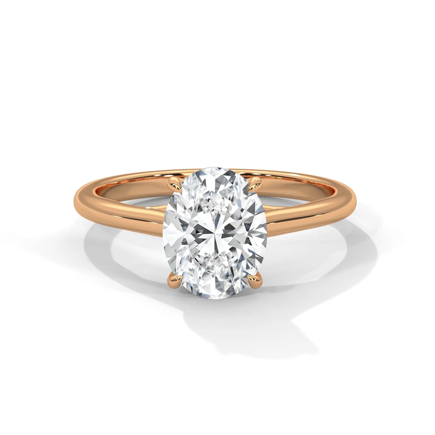 2.0ctw oval cut moissanite solitaire ring 925 sterling silver classic trellis engagement band