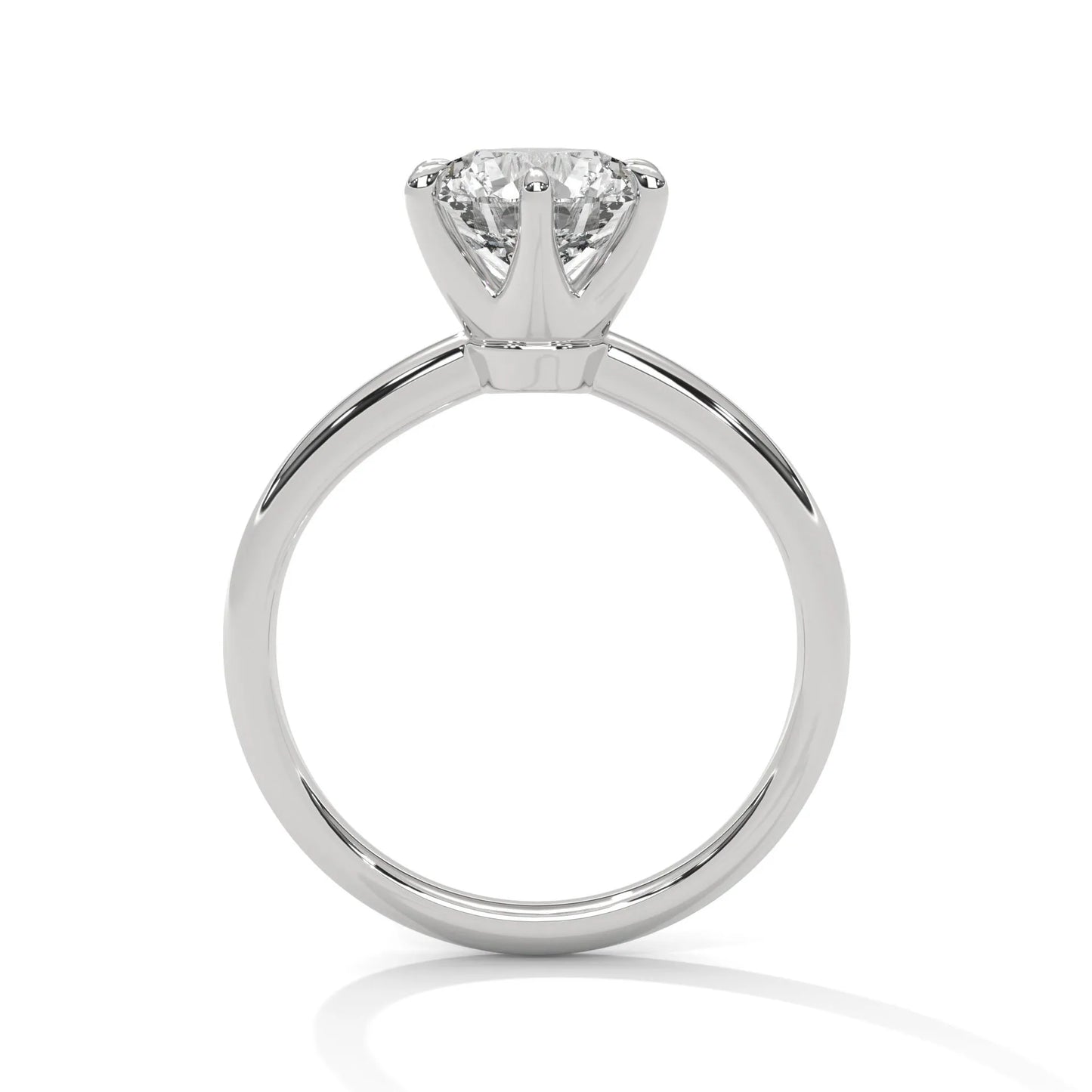 2.0ct round brilliant cut moissanite solitaire ring 925 sterling silver classic engagement band