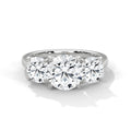2.0ct Round Brilliant Cut Moissanite 3-Stone Engagement Ring 925 Sterling Silver