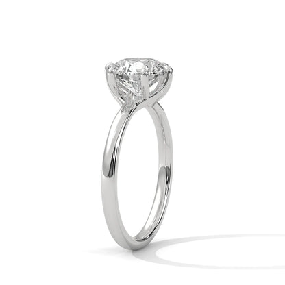 2.0ct Round Brilliant Cut Moissanite Solitaire Ring 925 Sterling Silver Classic 6-Prong Engagement Band
