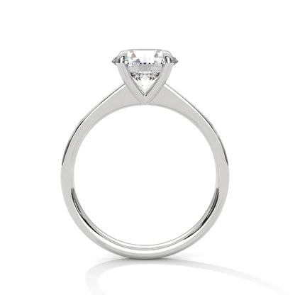 2.0ct Round Brilliant Cut Moissanite Solitaire Ring with Pave Band 925 Sterling Silver