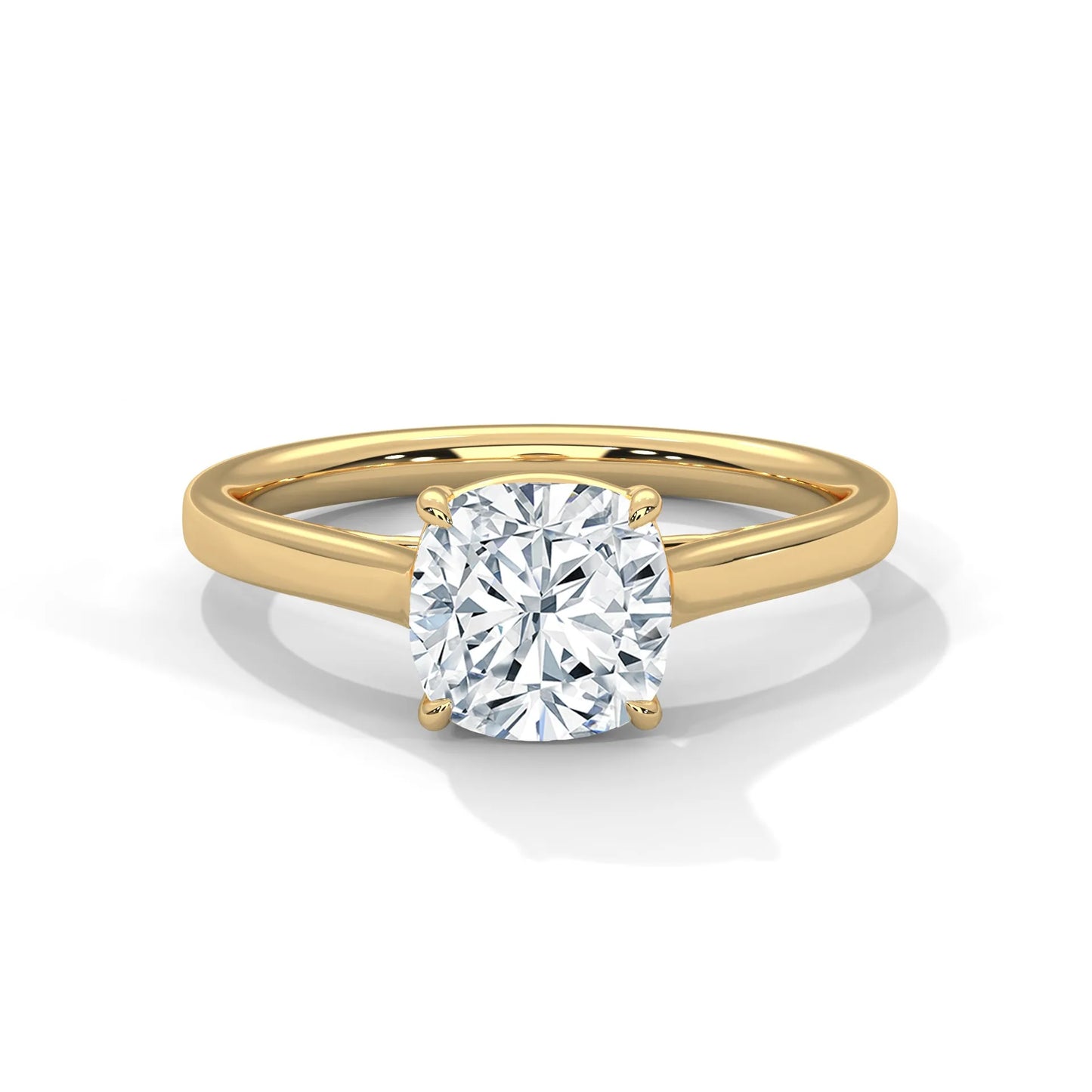 2.0ct cushion cut moissanite solitaire ring 925 sterling silver classic engagement band