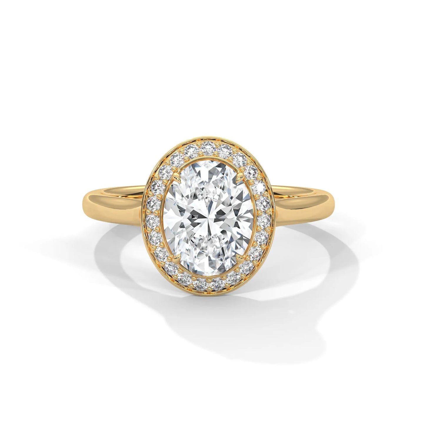 2.0ct oval cut moissanite halo solitaire ring 925 sterling silver engagement band