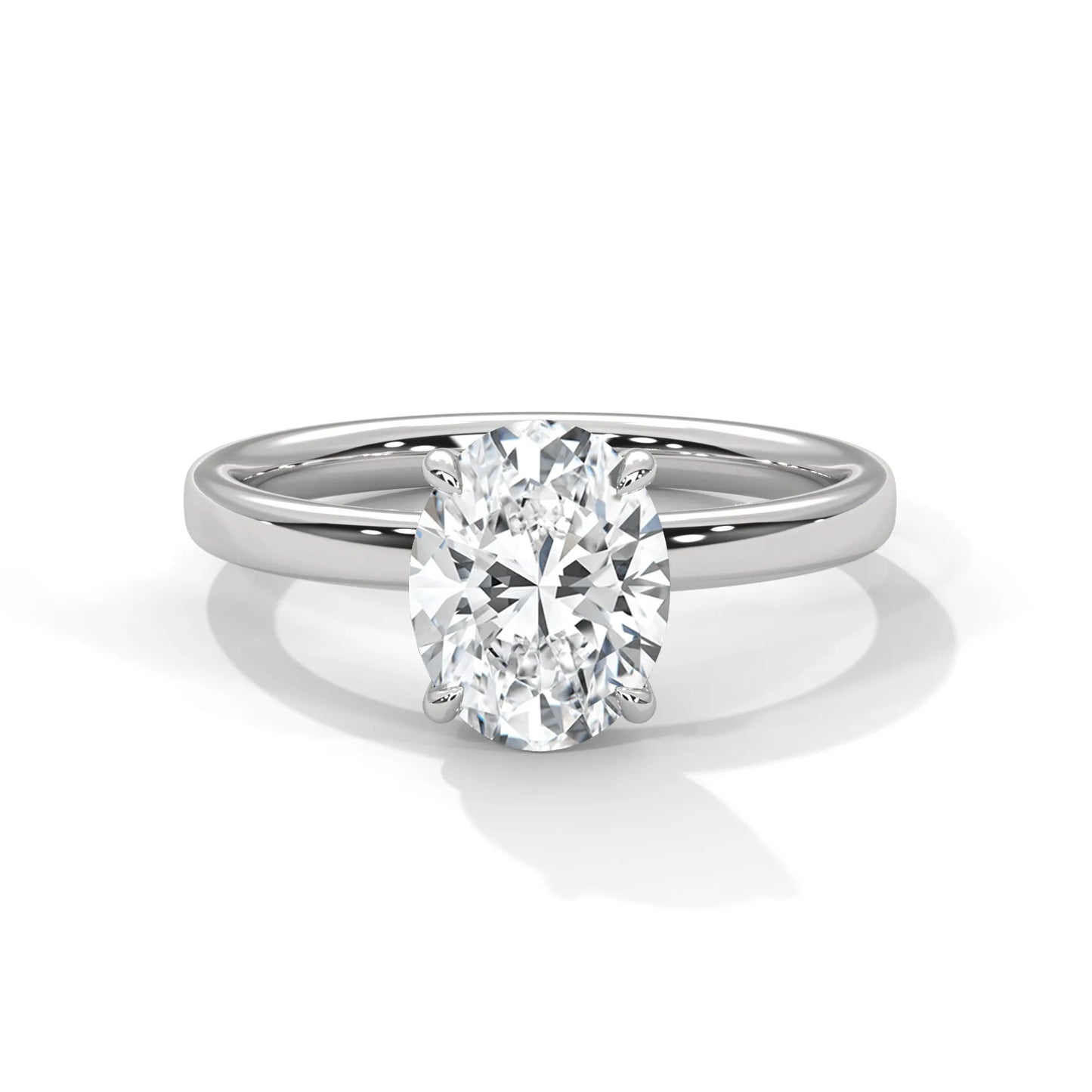 1.67ct oval cut moissanite solitaire ring 925 sterling silver classic engagement band