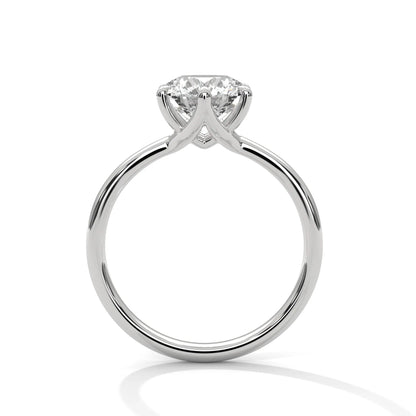 2.0ct Round Brilliant Cut Moissanite Solitaire Ring 925 Sterling Silver Classic 6-Prong Engagement Band