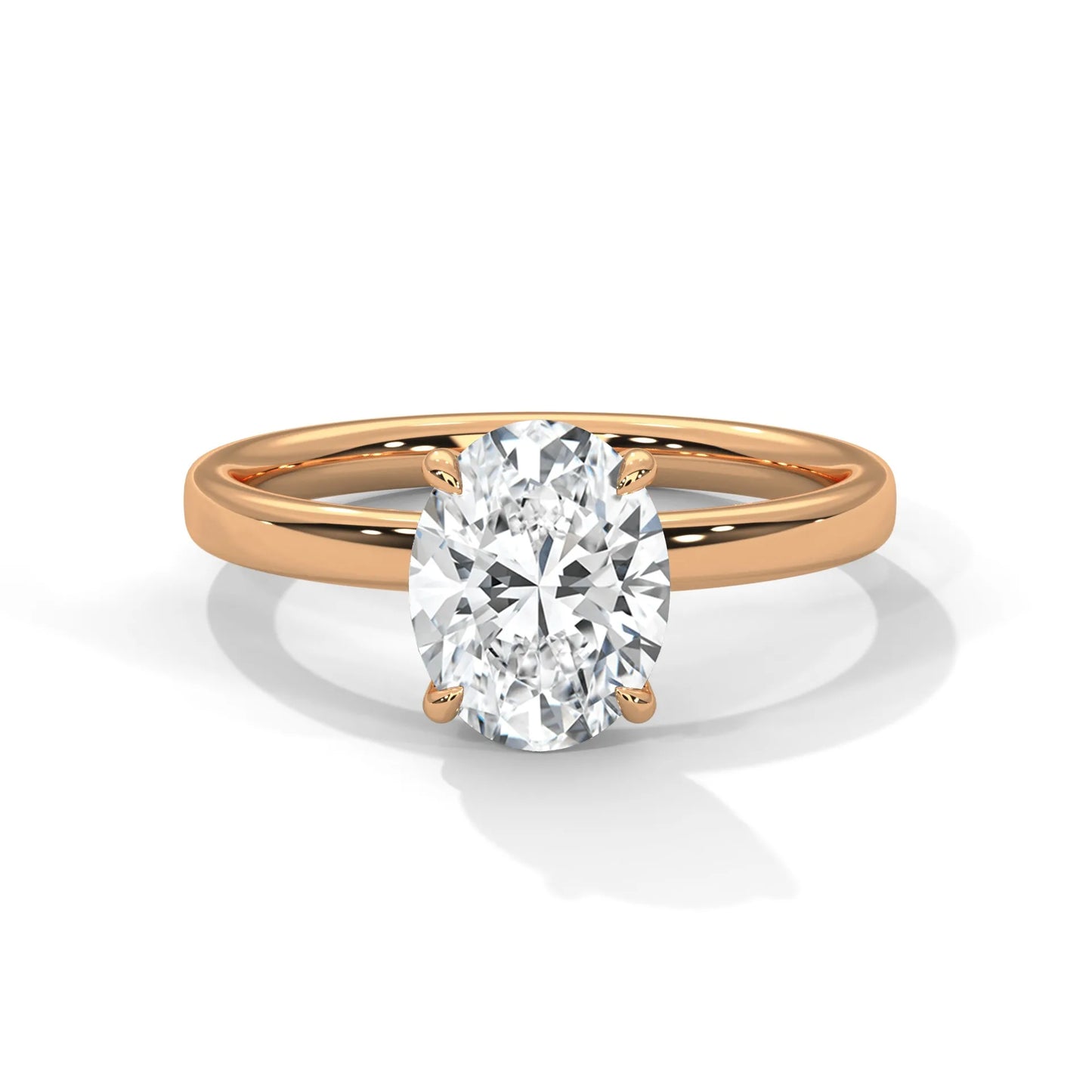 1.67ct oval cut moissanite solitaire ring 925 sterling silver classic engagement band
