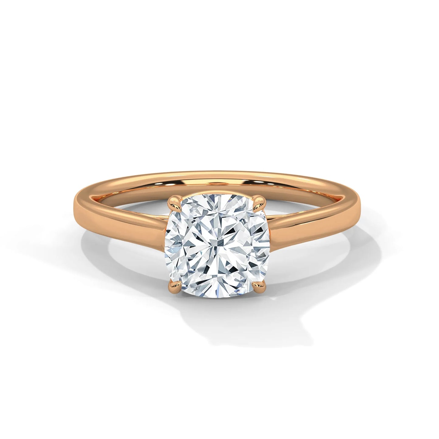 2.0ct cushion cut moissanite solitaire ring 925 sterling silver classic engagement band