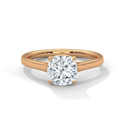 2.0ct Cushion Cut Moissanite Solitaire Ring 925 Sterling Silver Classic Engagement Band