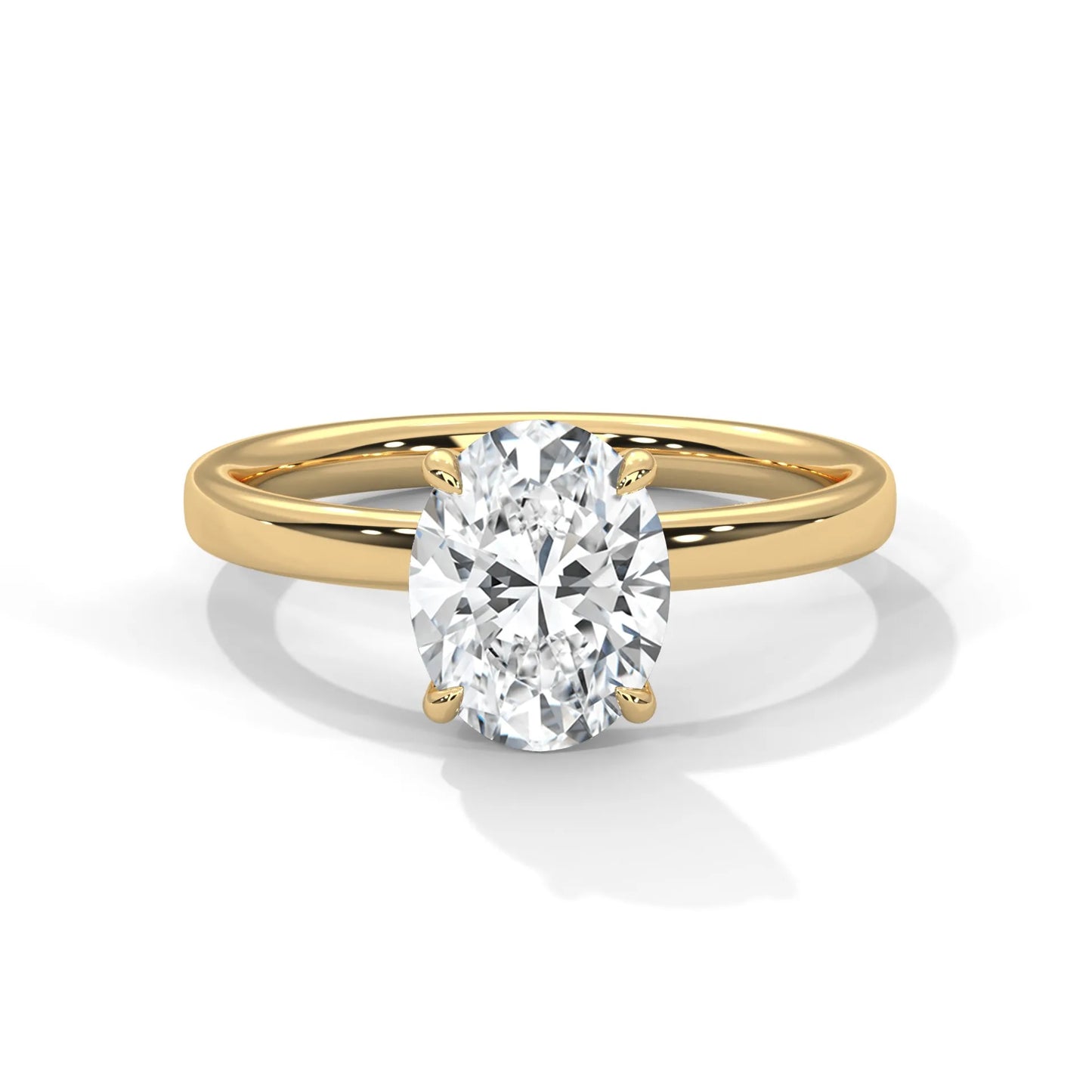 1.67ct oval cut moissanite solitaire ring 925 sterling silver classic engagement band