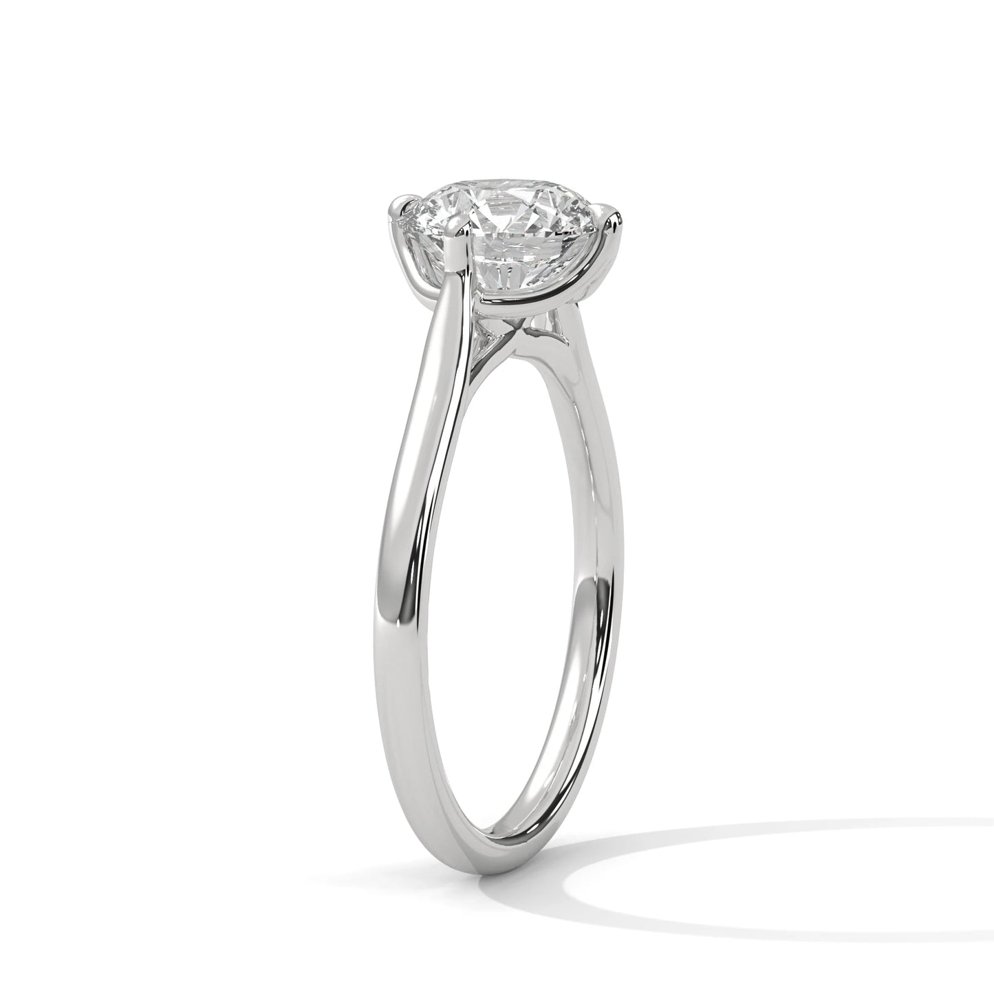 2.0ct round brilliant cut moissanite solitaire ring 925 sterling silver lotus prong setting