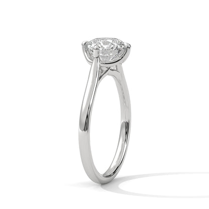 2.0ct Round Brilliant Cut Moissanite Solitaire Ring 925 Sterling Silver Lotus Prong Setting