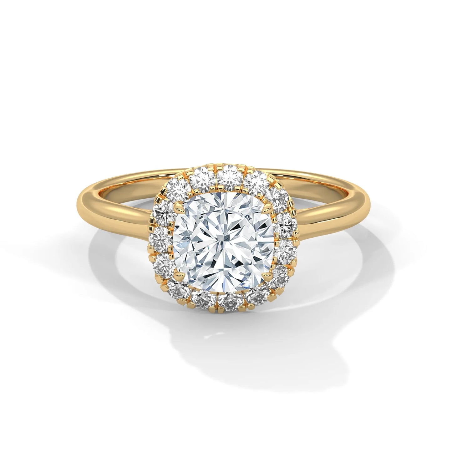 2.0ct cushion cut moissanite halo solitaire ring 925 sterling silver engagement band