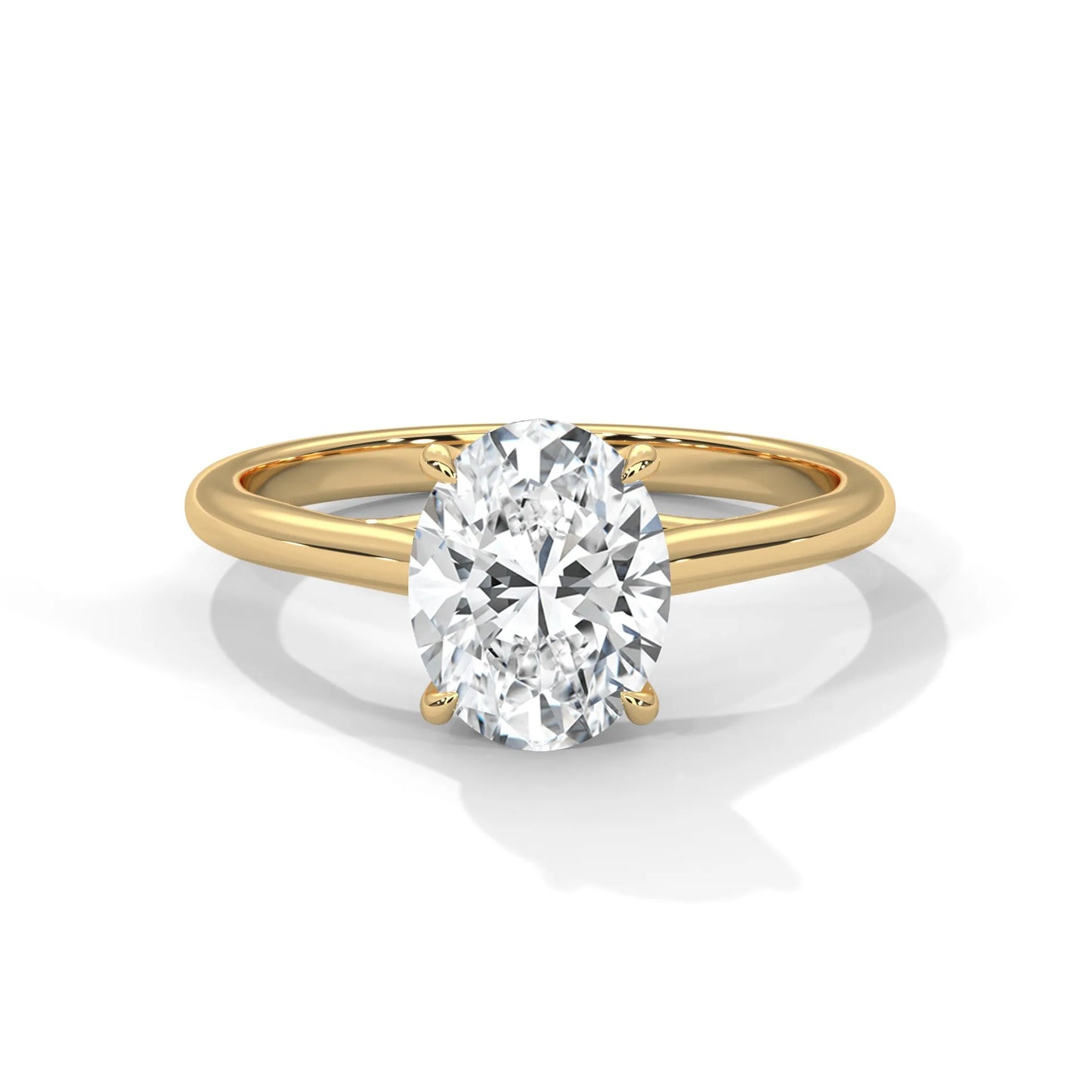 2.0ctw oval cut moissanite solitaire ring 925 sterling silver classic trellis engagement band