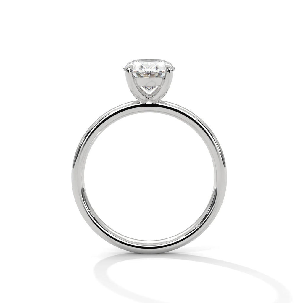 1.67ct Oval Cut Moissanite Solitaire Ring 925 Sterling Silver Classic Engagement Band
