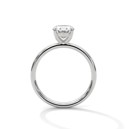 1.67ct Oval Cut Moissanite Solitaire Ring 925 Sterling Silver Classic Engagement Band