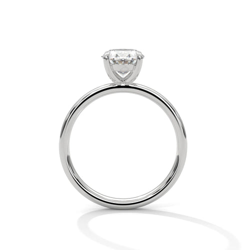 1.67ct Oval Cut Moissanite Solitaire Ring 925 Sterling Silver Classic Engagement Band