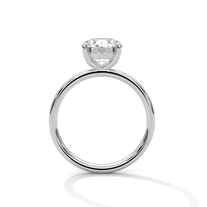 2.0ct Round Brilliant Cut Moissanite Solitaire Ring 925 Sterling Silver Classic 4-Prong Engagement Band