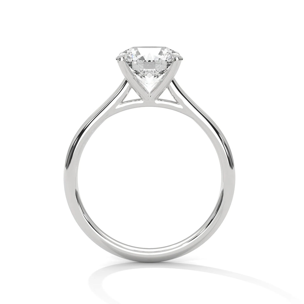 2.0ct Round Brilliant Cut Moissanite Solitaire Ring 925 Sterling Silver Classic Engagement Band