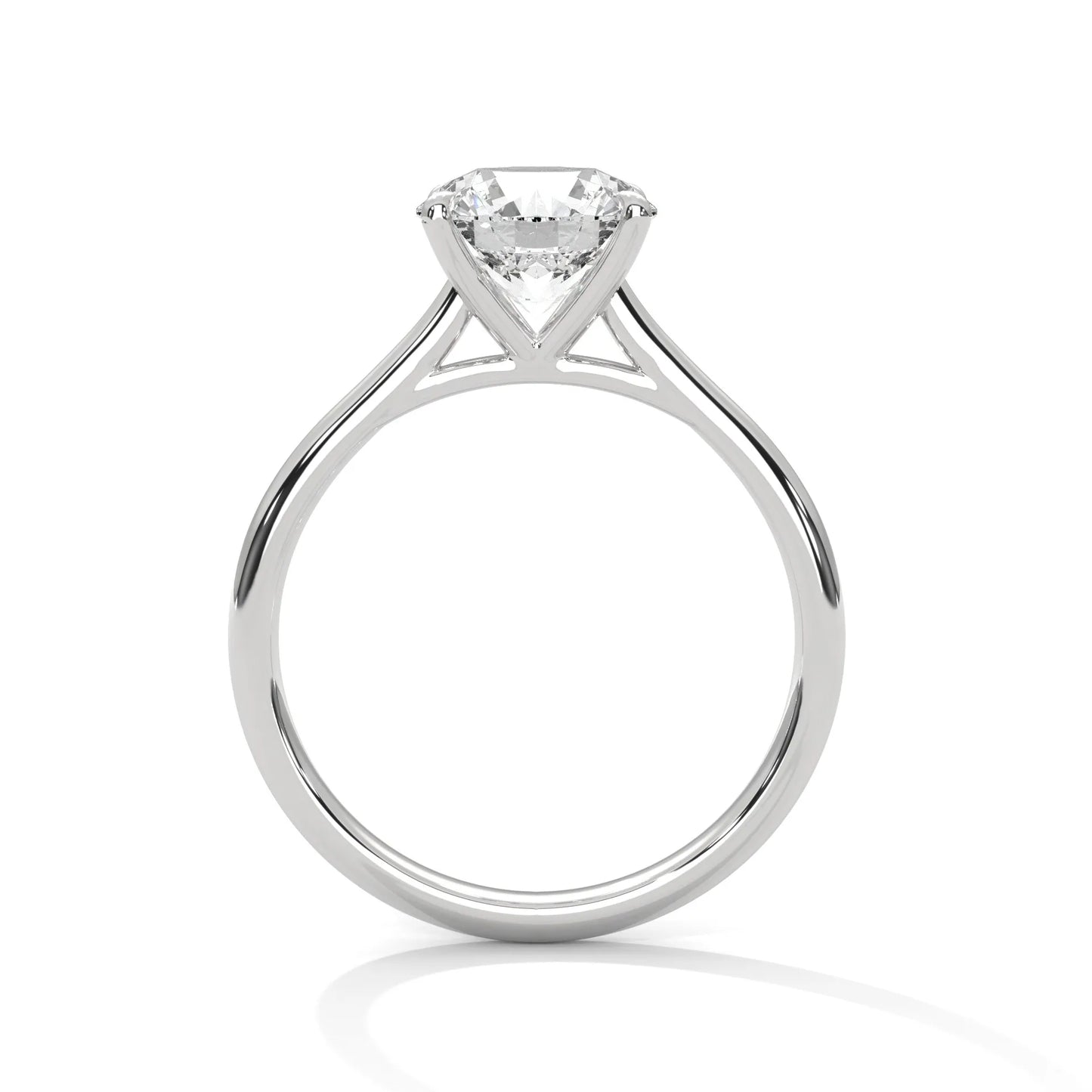 2.0ct round brilliant cut moissanite solitaire ring 925 sterling silver classic engagement band