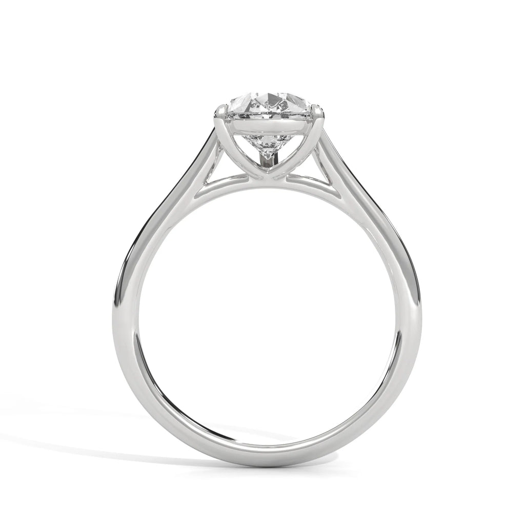 2.0ct Pear Cut Moissanite Solitaire Ring 925 Sterling Silver Classic Engagement Band