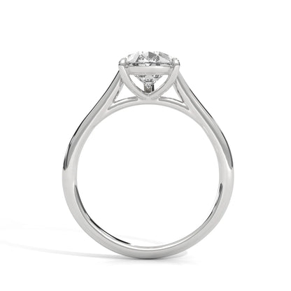 2.0ct Pear Cut Moissanite Solitaire Ring 925 Sterling Silver Classic Engagement Band