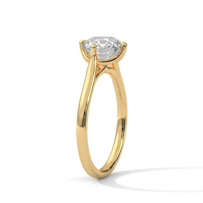 2.0ct Round Brilliant Cut Moissanite Solitaire Ring 925 Sterling Silver Lotus Prong Setting
